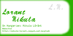 lorant mikula business card