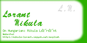 lorant mikula business card